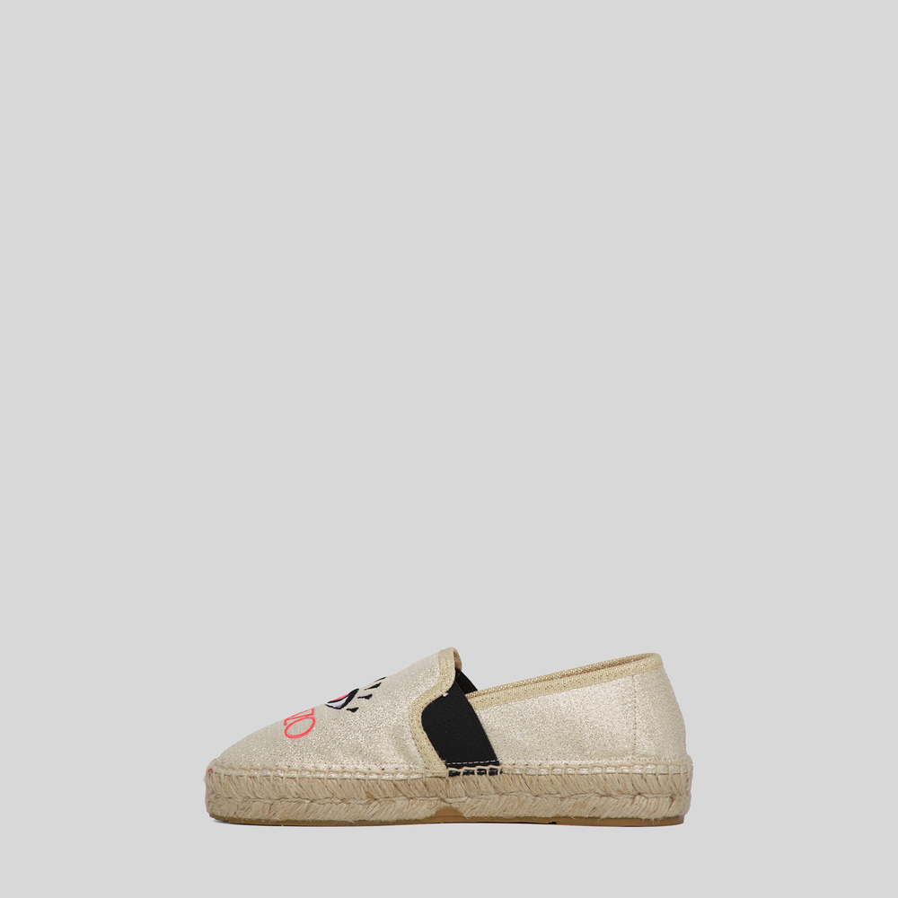 Kenzo Kids Slip-On Canvas Gold Shoes