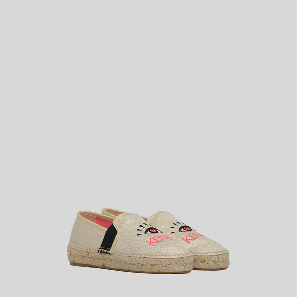 Kenzo Kids Slip-On Canvas Gold Shoes