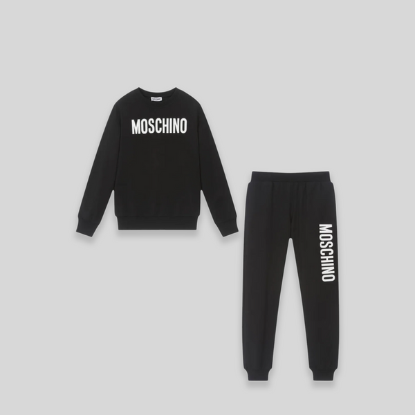 Moschino Kids Cotton Fleece Big Logo Sweatsuit
