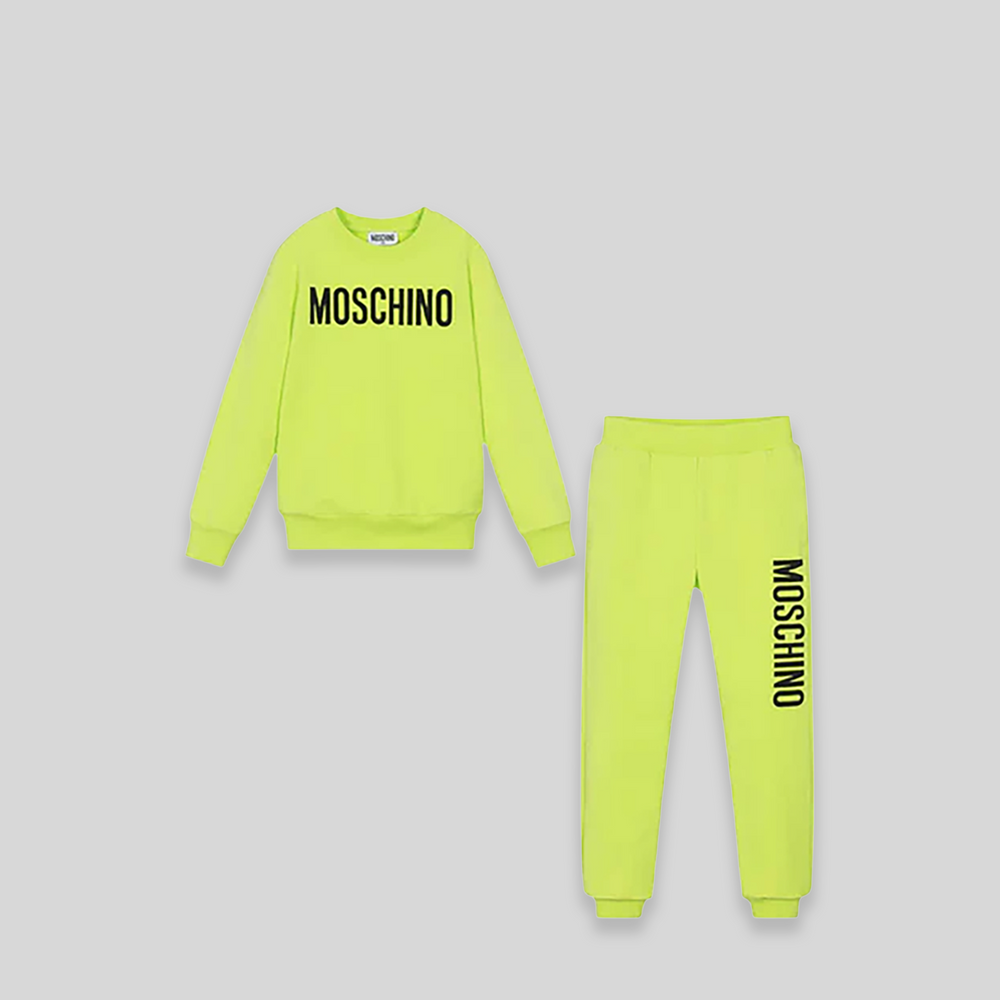 Moschino Kids Cotton Fleece Big Logo Sweatsuit