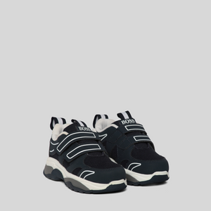 Hugo Boss Kids Velcro Strap Mesh Sneakers