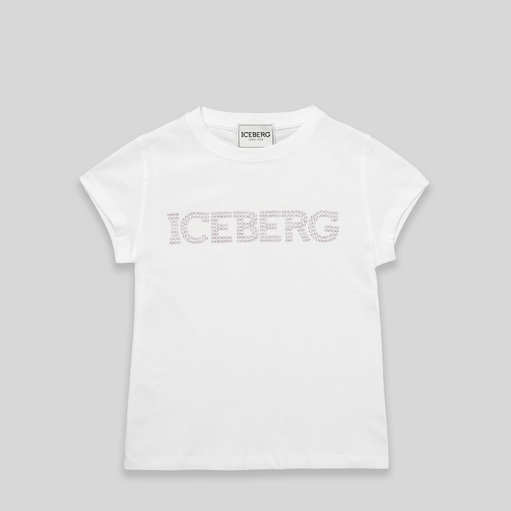 Iceberg Kids Girl's Embellished Logo T-Shirt