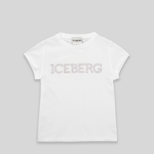 Iceberg Kids Girl's Embellished Logo T-Shirt
