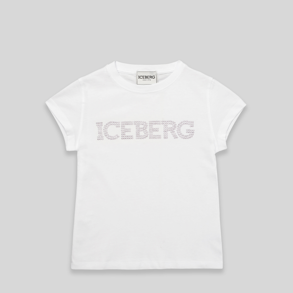 Iceberg Kids Girl's Embellished Logo T-Shirt