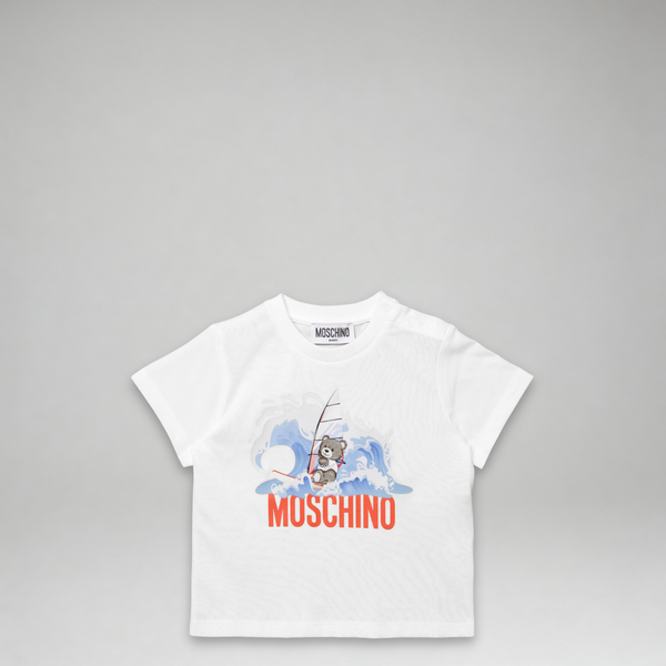 Moschino Kids Toddler's Surfing Bear Logo T-Shirt