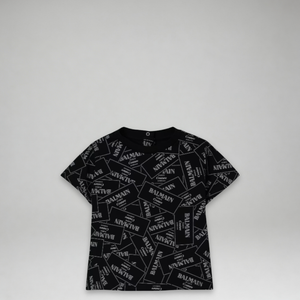 Balmain Kids Toddler's Monogram Label Logo T-Shirt