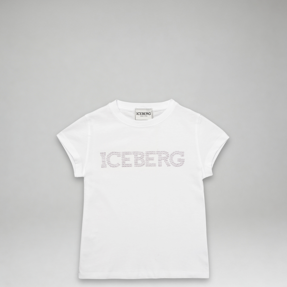 Iceberg Kids Girl's Embellished Logo T-Shirt