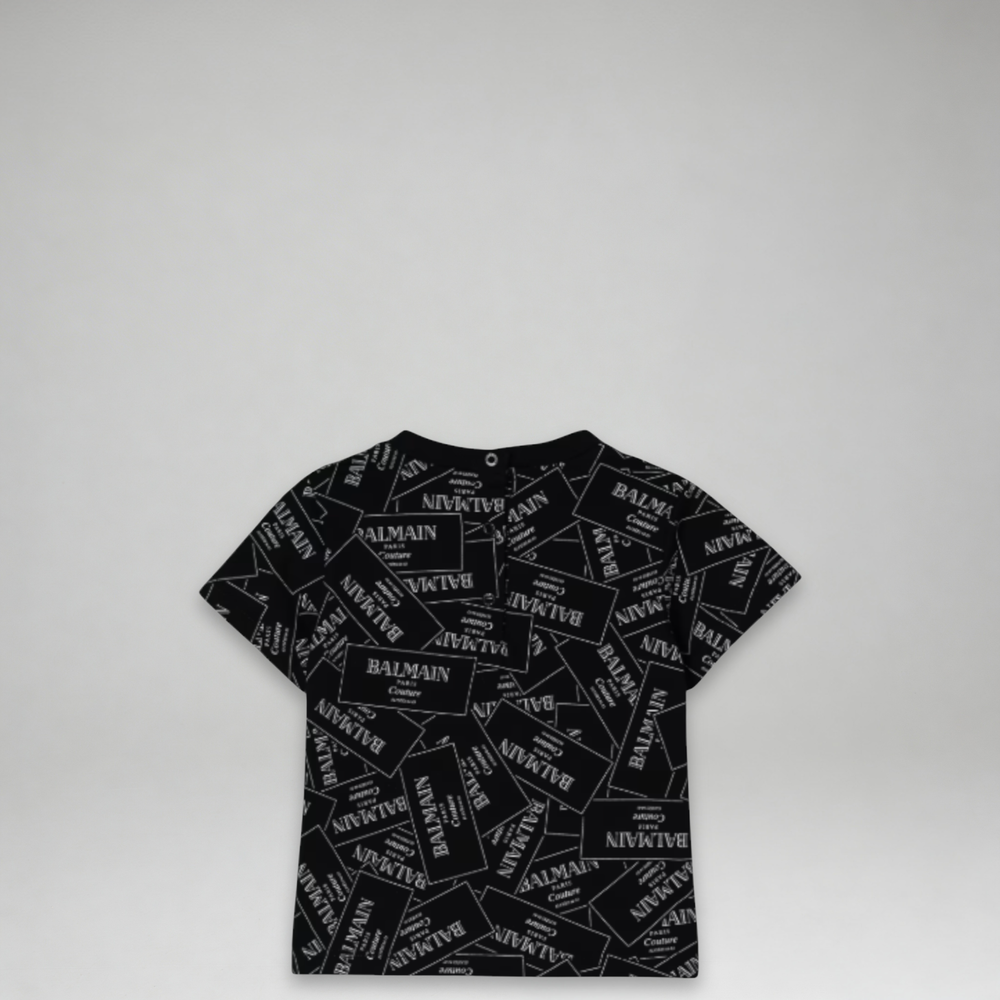Balmain Kids Toddler's Monogram Label Logo T-Shirt