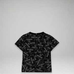 Balmain Kids Toddler's Monogram Label Logo T-Shirt