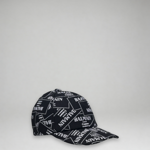 Balmain Kids Monogram Label Logo Adjustable Cap