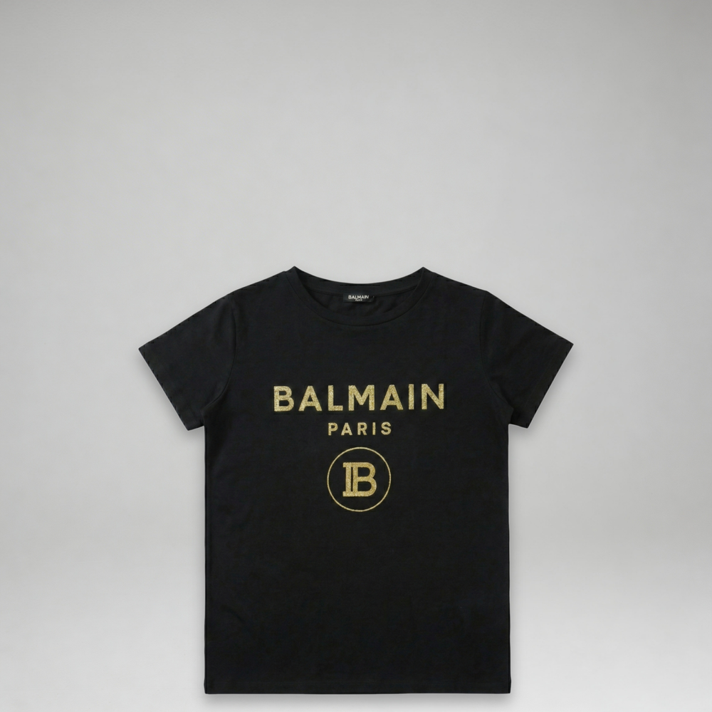 Balmain Kids Glitter Logo T-Shirt