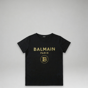 Balmain Kids Glitter Logo T-Shirt