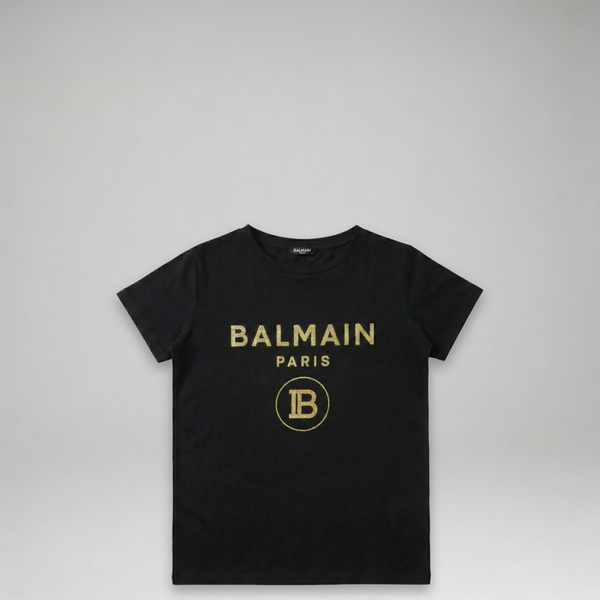 Balmain Kids Glitter Logo T-Shirt