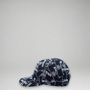 Balmain Kids Monogram Label Logo Adjustable Cap