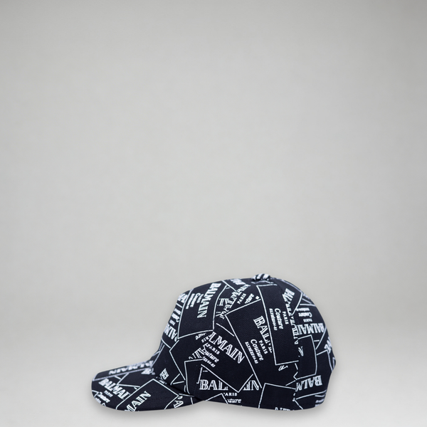 Balmain Kids Monogram Label Logo Adjustable Cap