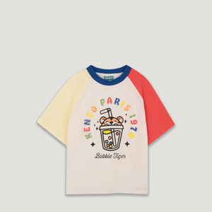 KENZO Kids 'Bubble Tiger' Raglan Jersey Colorblock T-Shirt