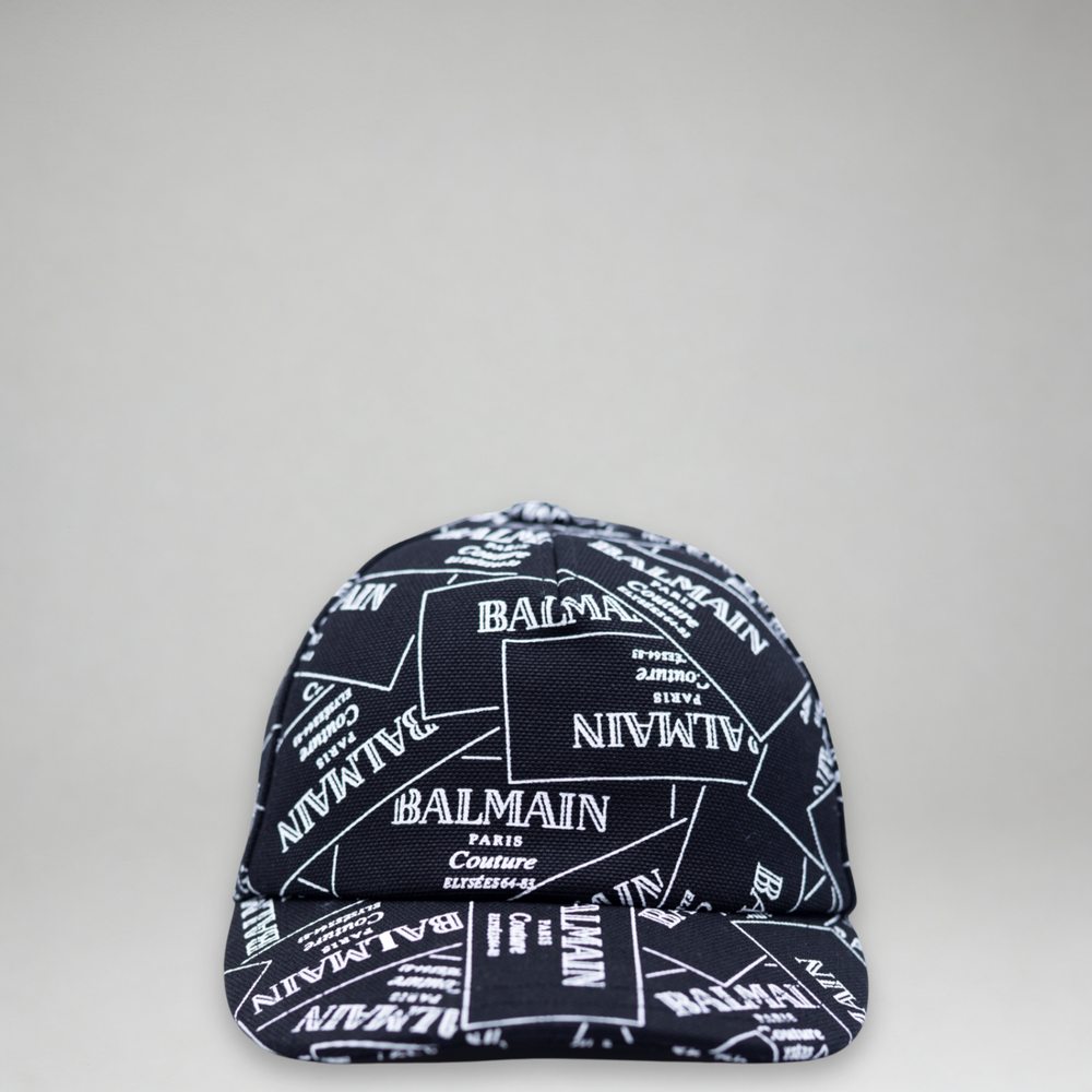 Balmain Kids Monogram Label Logo Adjustable Cap
