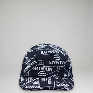 Balmain Kids Monogram Label Logo Adjustable Cap
