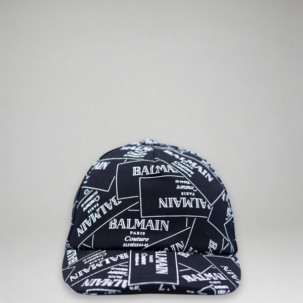 Balmain Kids Monogram Label Logo Adjustable Cap