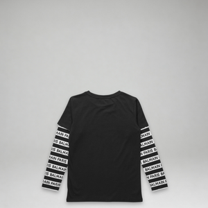 Balmain Kids Long Sleeve Institutional T-Shirt