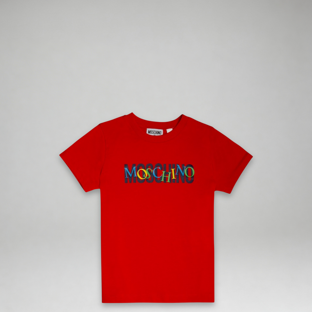 Moschino Kids Multicolor Double Logo T-Shirt