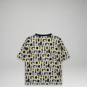 Hugo by Hugo Boss Kids All-Over Print Text Logo T-Shirt