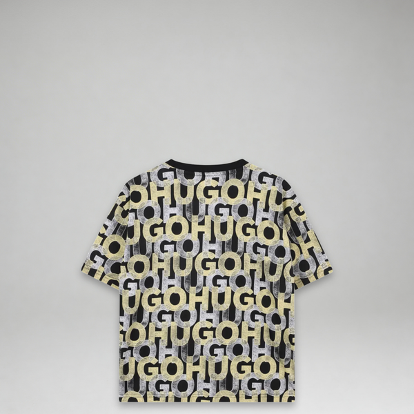 Hugo by Hugo Boss Kids All-Over Print Text Logo T-Shirt