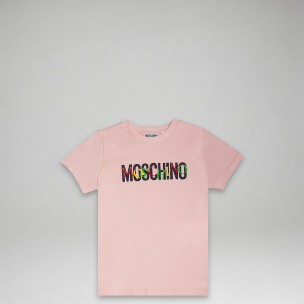 Moschino Kids Multicolor Double Logo T-Shirt