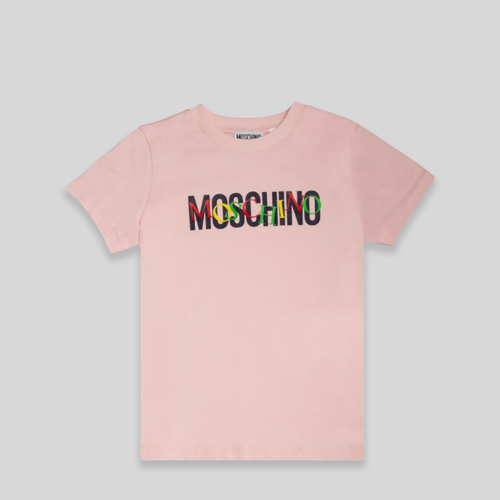 Moschino Kids Multicolor Double Logo T-Shirt