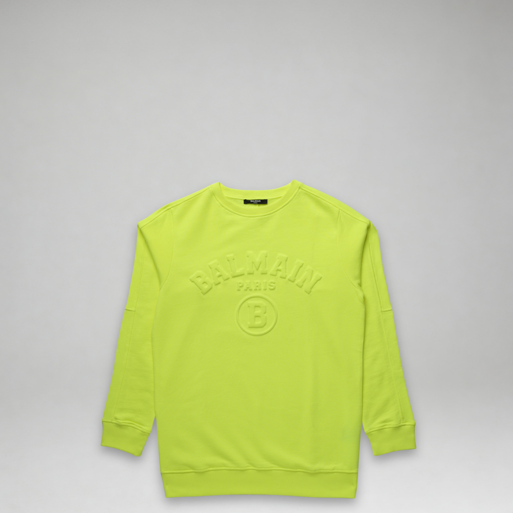 Balmain Kids Embossed Logo Crewneck Sweatshirt