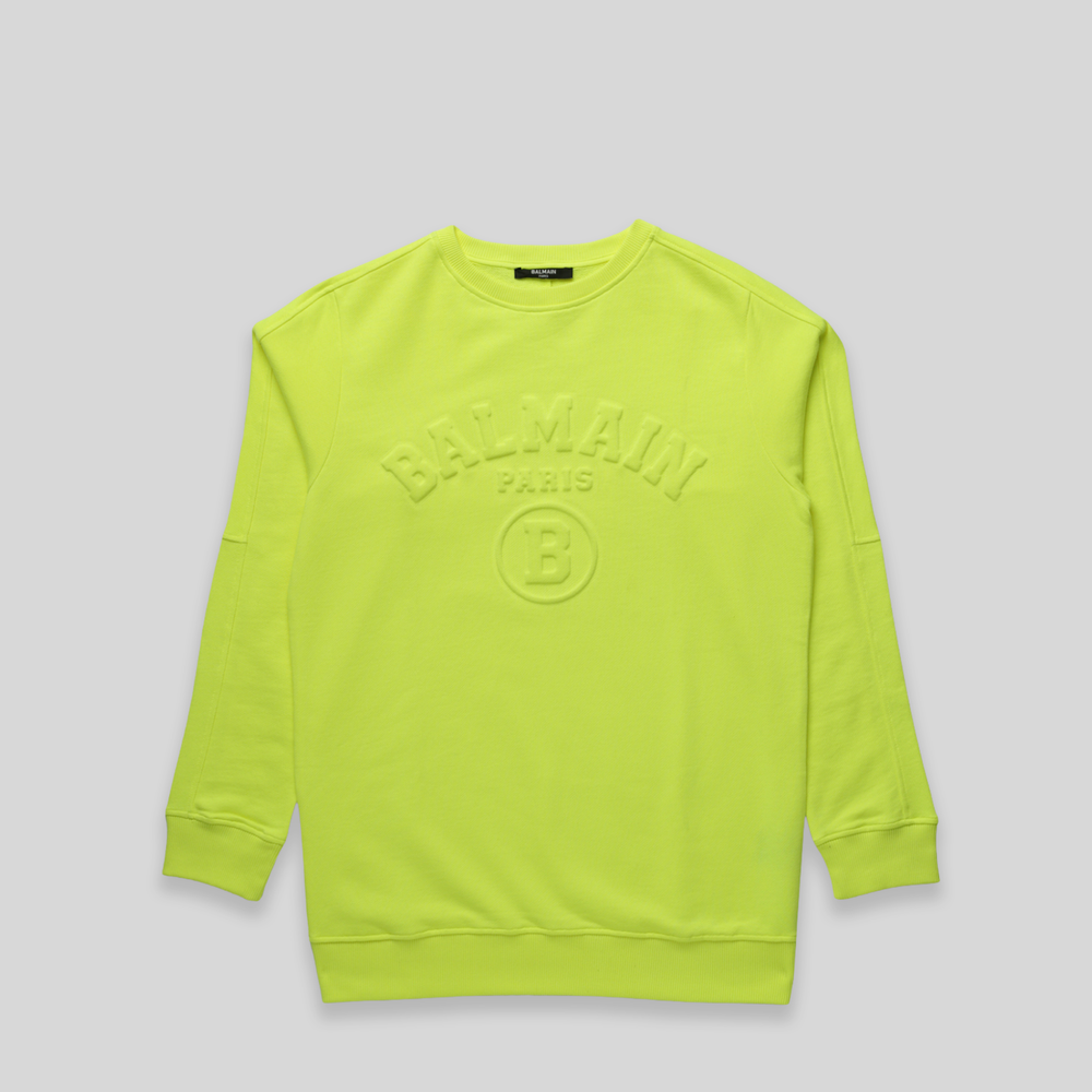 Balmain Kids Embossed Logo Crewneck Sweatshirt