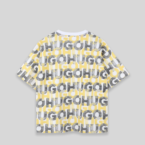 Hugo by Hugo Boss Kids All-Over Print Text Logo T-Shirt