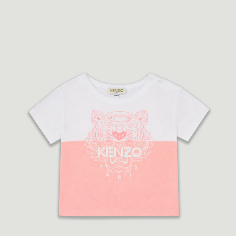 Kenzo Kids Girl's Color Block Tiger T-Shirt
