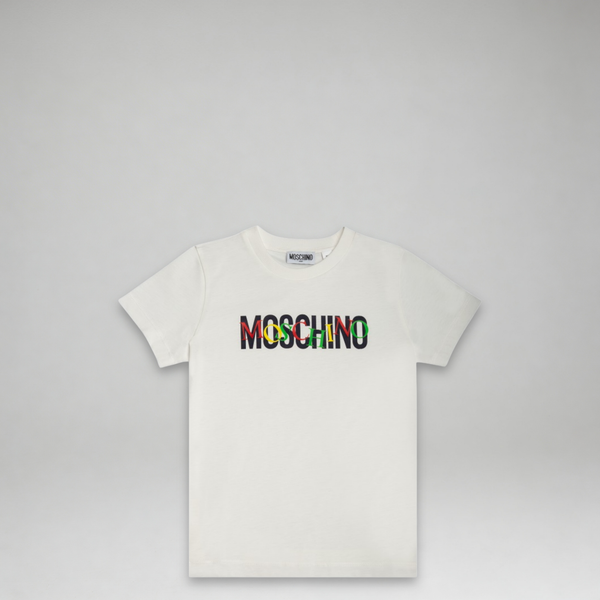 Moschino Kids Multicolor Double Logo T-Shirt