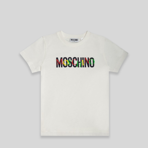 Moschino Kids Multicolor Double Logo T-Shirt