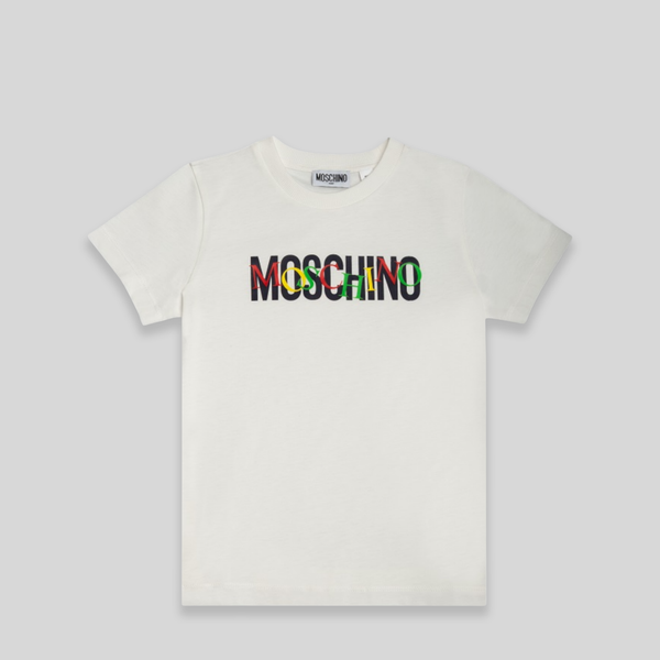 Moschino Kids Multicolor Double Logo T-Shirt