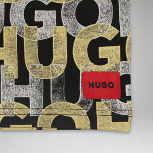 Hugo by Hugo Boss Kids All-Over Print Text Logo T-Shirt