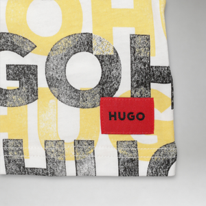 Hugo by Hugo Boss Kids All-Over Print Text Logo T-Shirt