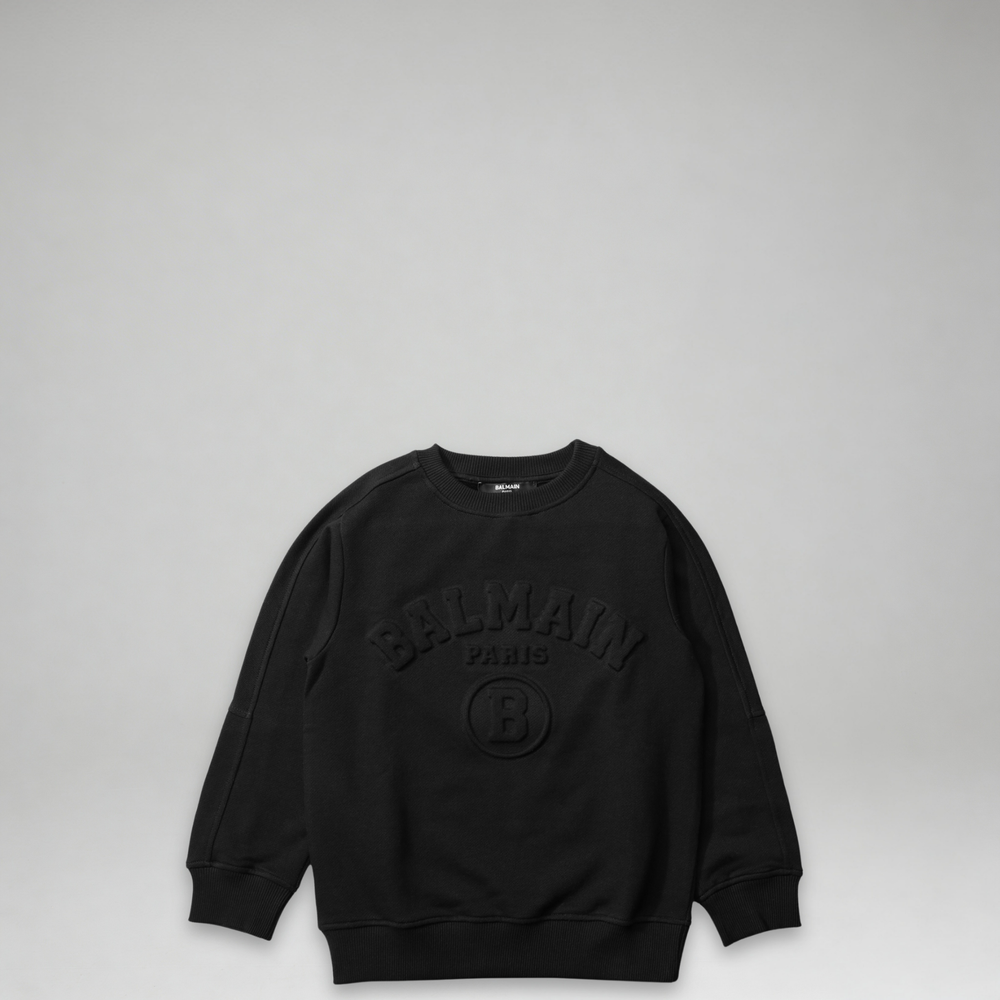 Balmain Kids Embossed Logo Crewneck Sweatshirt