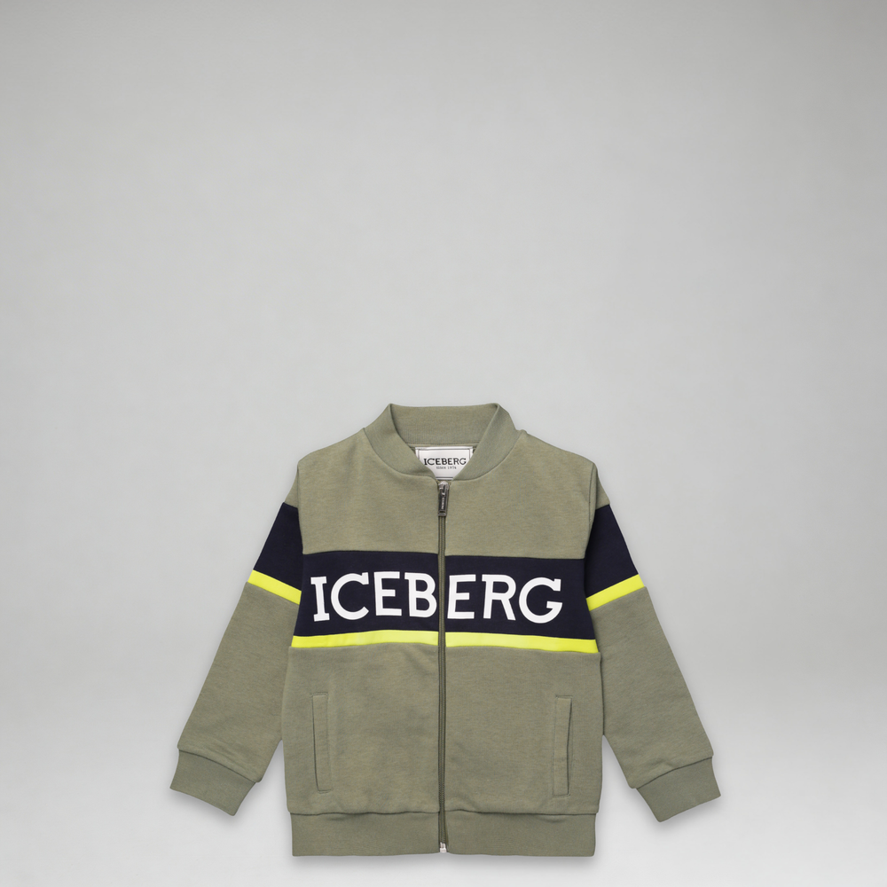 Iceberg Kids Toddler's Full-Zip Panel Logo Fleece Track Jacket