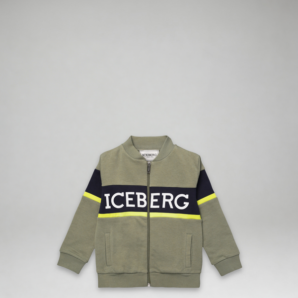 Iceberg Kids Toddler's Full-Zip Panel Logo Fleece Track Jacket