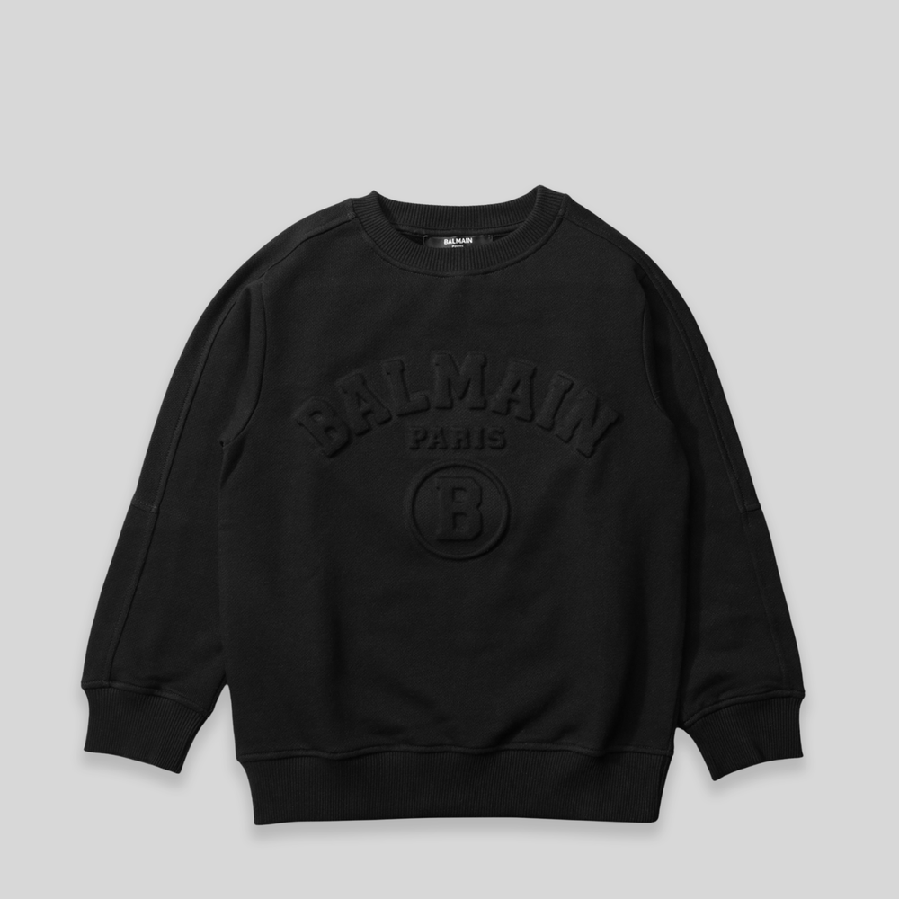 Balmain Kids Embossed Logo Crewneck Sweatshirt