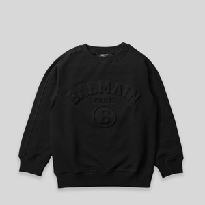 Balmain Kids Embossed Logo Crewneck Sweatshirt