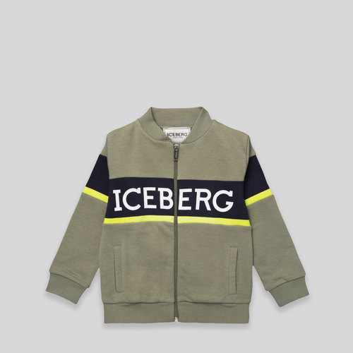 Iceberg Kids Toddler's Full-Zip Panel Logo Fleece Track Jacket