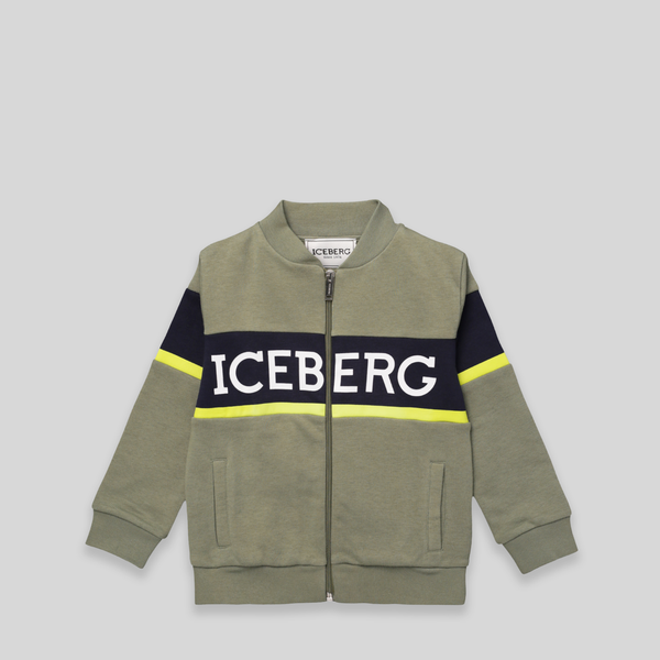 Iceberg Kids Toddler's Full-Zip Panel Logo Fleece Track Jacket