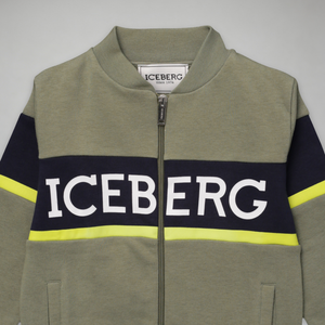 Iceberg Kids Toddler's Full-Zip Panel Logo Fleece Track Jacket