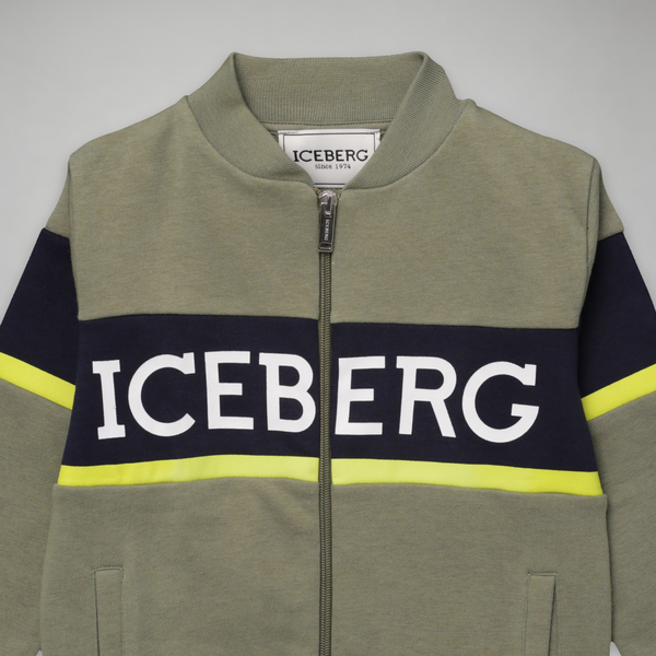 Iceberg Kids Toddler's Full-Zip Panel Logo Fleece Track Jacket