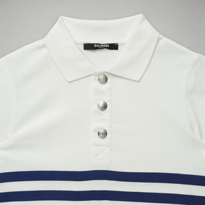 Balmain Kids Striped Logo Polo