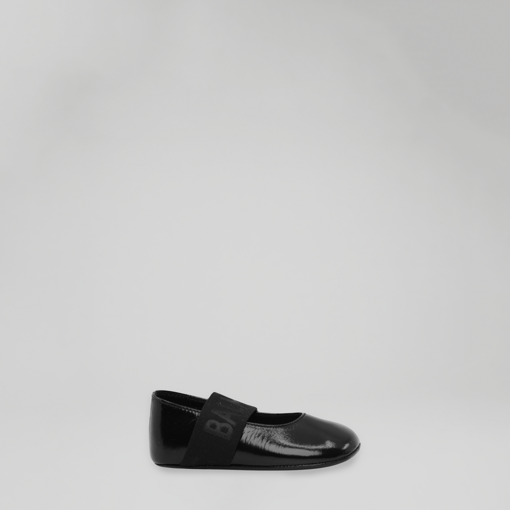 Balmain Kids Toddler Girl's Strap Logo Crib Shoes