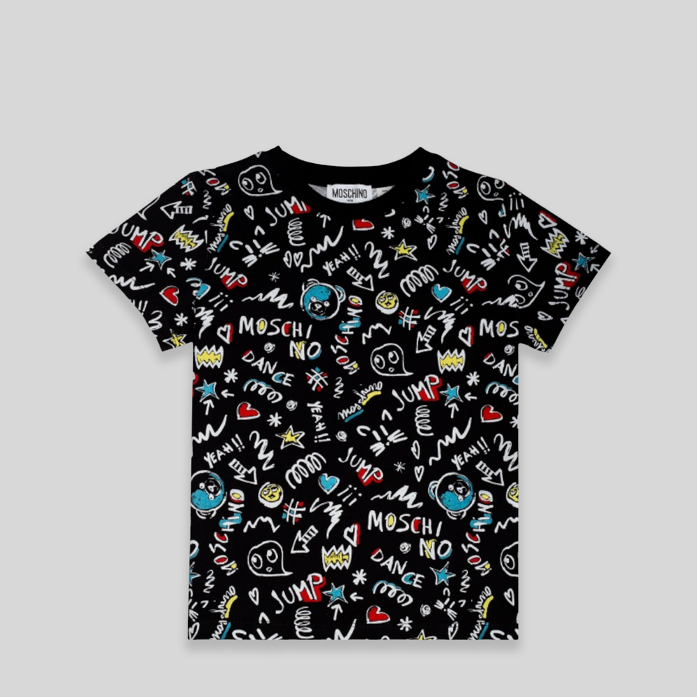 Moschino Kids Doodle Art T-Shirt